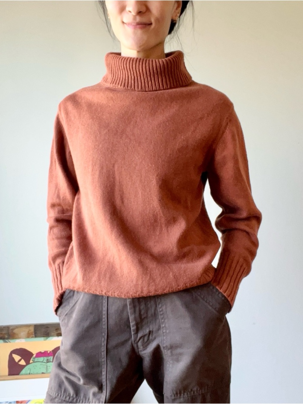 Mhl by Margaret Howell wool and hemp high neck sweater